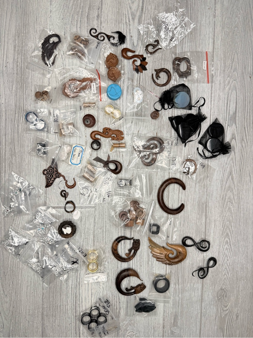 New body piercings wooden stone & plastic earring piercing studio jewelry gauges